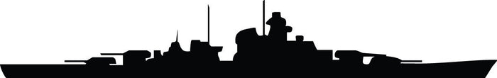 U.S. Navy battleship naval warship silhouette wall decal by Jaycee Haynes