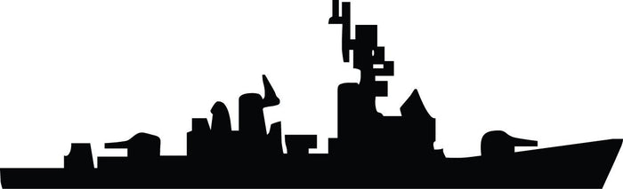U.S. Navy cruiser naval warship silhouette wall decal by Jaycee Haynes