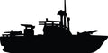 U.S. Navy PT boat patrol torpedo boat silhouette wall decal by Jaycee Haynes