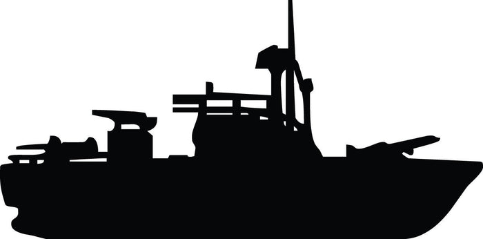 U.S. Navy PT boat patrol torpedo boat silhouette wall decal by Jaycee Haynes