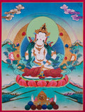 Vajrasattva Thangka - Best handpainted thangka painting - LuckyThanka
