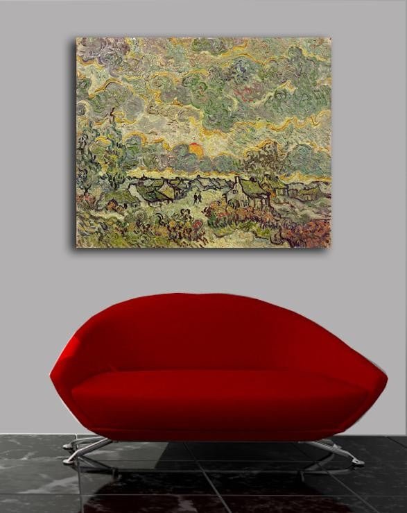 van Gogh "Autumn Landscape" (1890) Canvas Installed