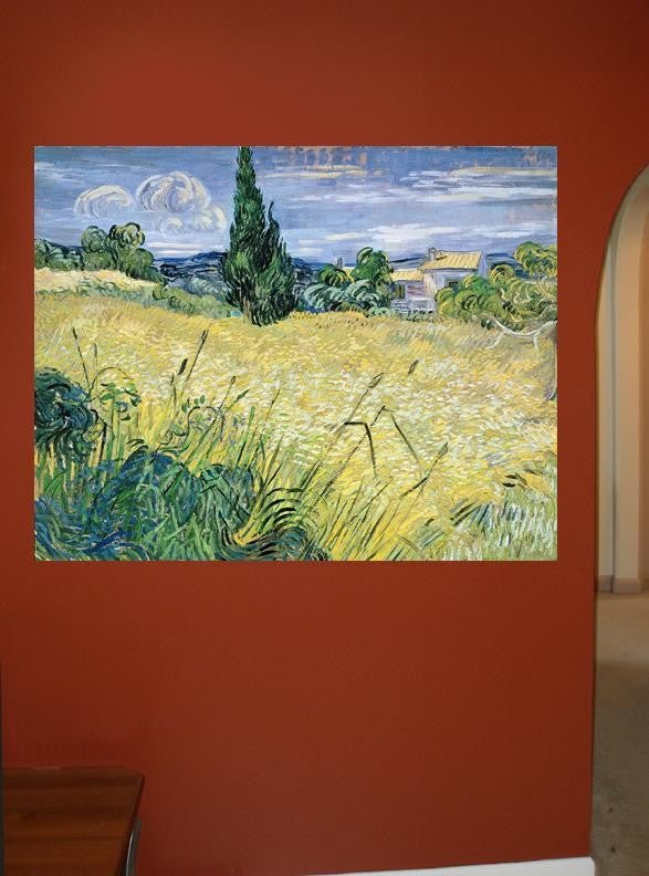 Van Gogh "Landscape with Green Corn" (1889) Wall Decal (4 Sizes Available)