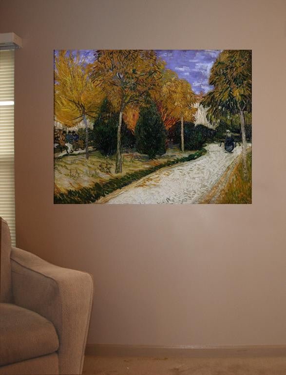 Van Gogh "Path in the Park at Arles" (1888) Wall Decal (4 Sizes Available)