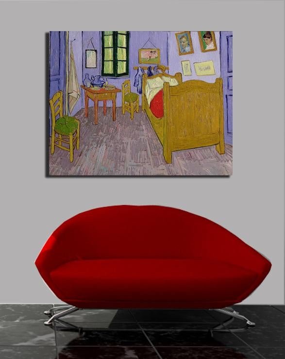 van Gogh "Van Gogh's Bedroom at Arles" (1889) Canvas Installed