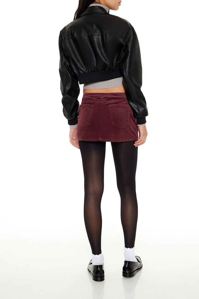 Velvet Mini Skirt