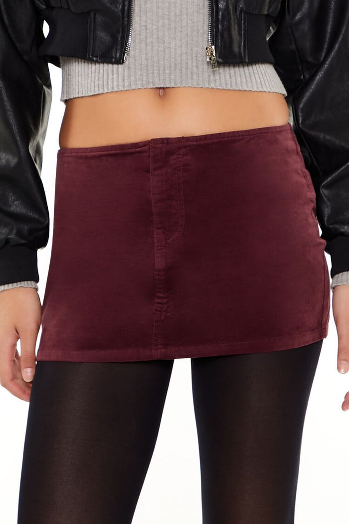Velvet Mini Skirt