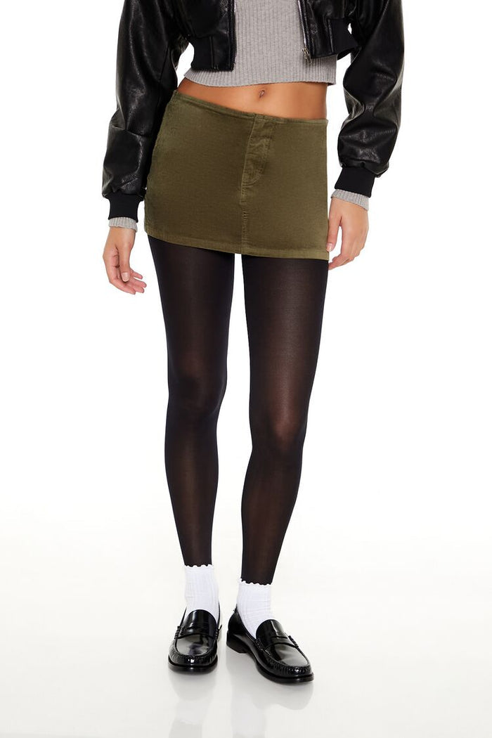 Velvet Mini Skirt