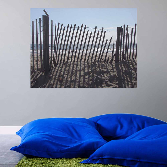 24 inch Beach Fence Wall Decal Installed on Wall