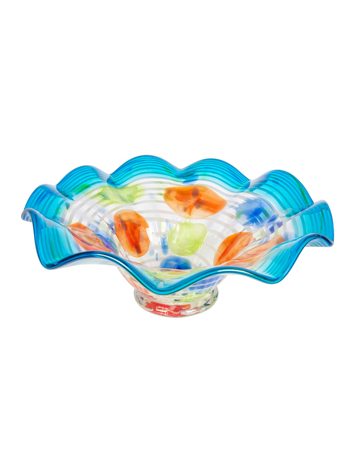 Villa Newport Hand Blown Art Glass Bowl