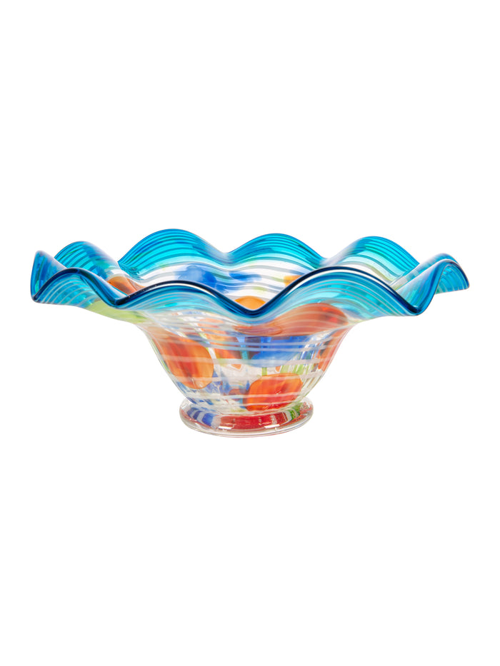 Villa Newport Hand Blown Art Glass Bowl