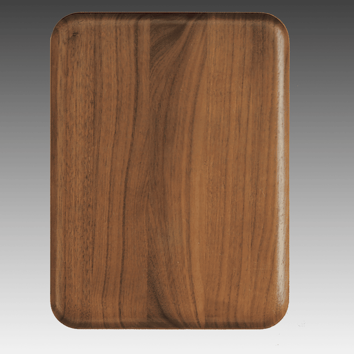 Walnut Airflyte Plaque w/Round Corners and 2 Keyslots