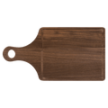 13.5" x 7" Walnut Cutting Board Paddle Shape with Drip Ring
