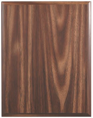 5" x 7" Walnut Finish Plaque with Cove Edge