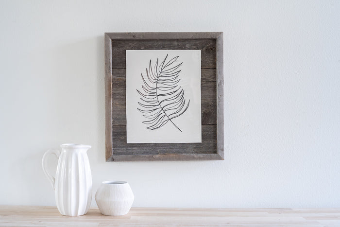Weathered Grey Wood Picture Frame With Plexiglass Holder | 11"x14"