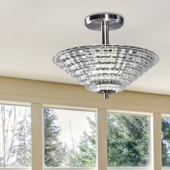 Wendy Crystal LED Semi Flush Mount