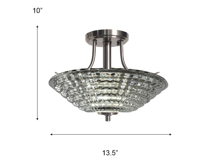 Wendy Crystal LED Semi Flush Mount