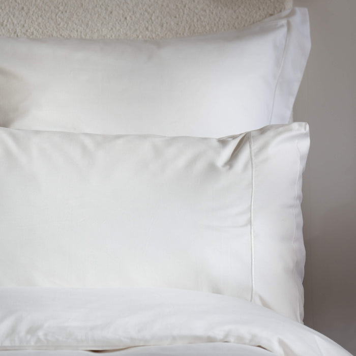 White 400 Thread Count Egyptian Cotton Fitted Sheet Multipacks in a styled bedroom 3 | Soak and Sleep