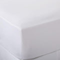 White 400 Thread Count Egyptian Cotton 40cm Deep Fitted Sheets styled in a bedroom | Soak and Sleep