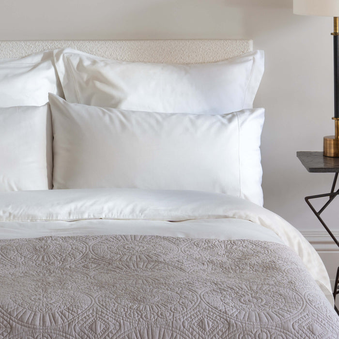 White 400 Thread Count Egyptian Cotton Duvet Cover Multipack (x5) in a styled bedroom 2 | Soak and Sleep