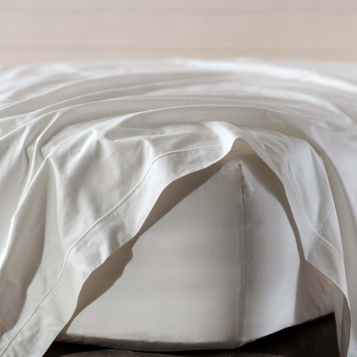 White 600 Thread Count Egyptian Cotton Bedding And Sheets - linen, bedroom detail | Soak and Sleep