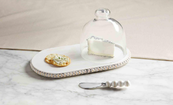 White Bead Tray & Cloche Set