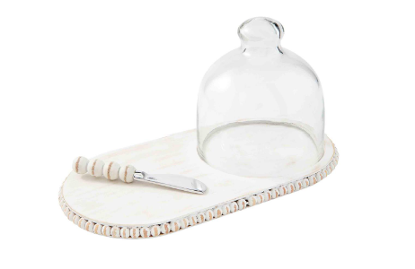 White Bead Tray & Cloche Set