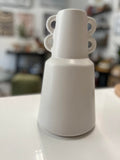 White Ceramic Vase with Handles