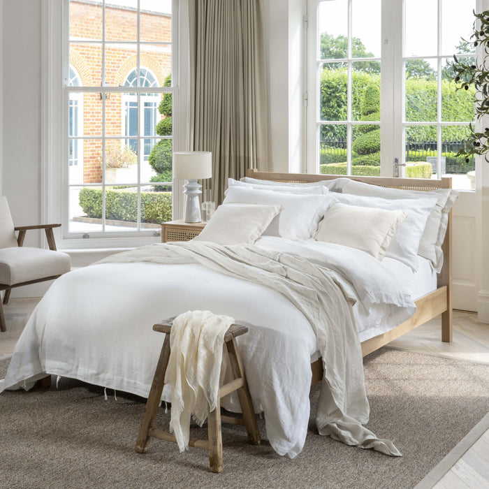 White French Linen 30cm Standard Fitted Sheets detail view 1 | Soak and Sleep