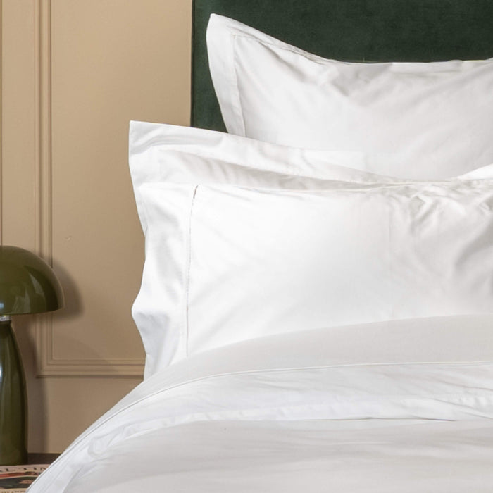 White Supima Cotton 1000 Thread Count Bedding - linen, in a styled bedroom 2 | Soak and Sleep