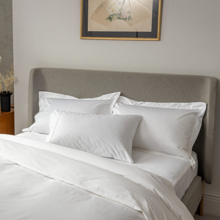 White Supima Cotton 1000 Thread Count Bedding - linen, detail view | Soak and Sleep