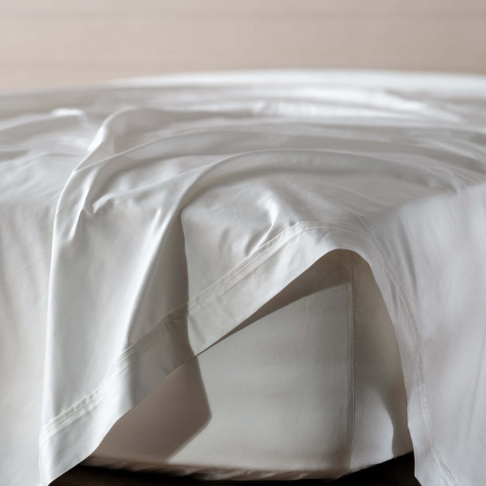 White Supima Cotton 1000 Thread Count Bedding - linen, styled in a bedroom | Soak and Sleep