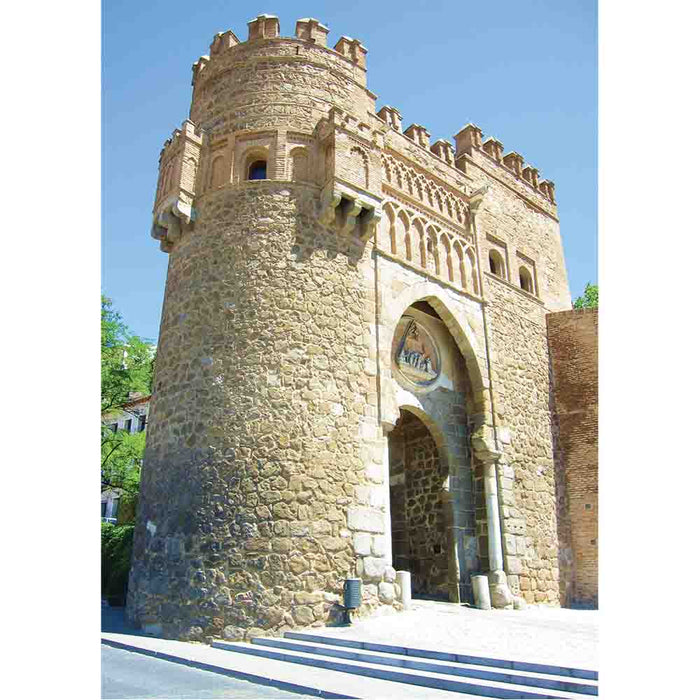 Moors Arch stone tower with arched entrance in Toledo Spain wall decal printed | Wallhogs