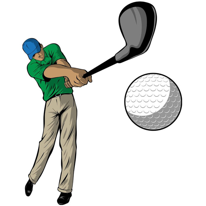 Golfer Wall Decal Printed | Wallhogs
