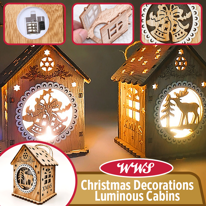 WWS Christmas Decorations Luminous Cabins