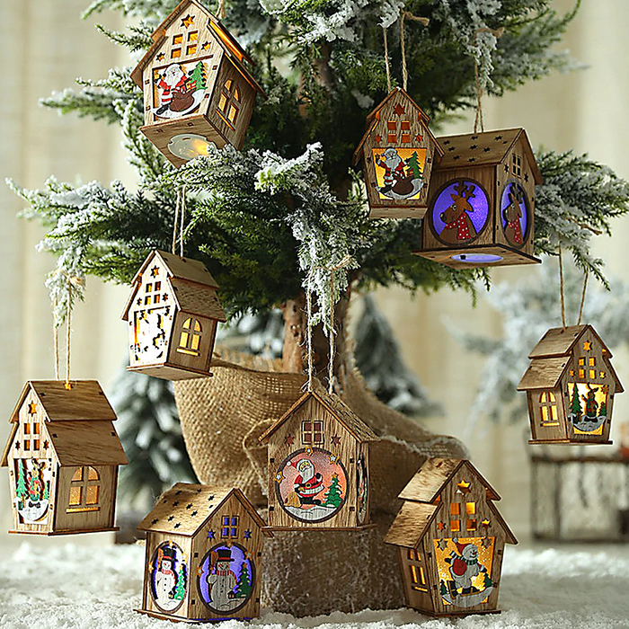 WWS Christmas Decorations Luminous Cabins