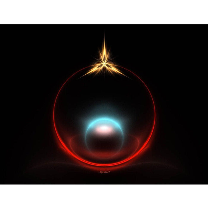 Blue Pearl on Satin Red Wall Decal Printed | Wallhogs