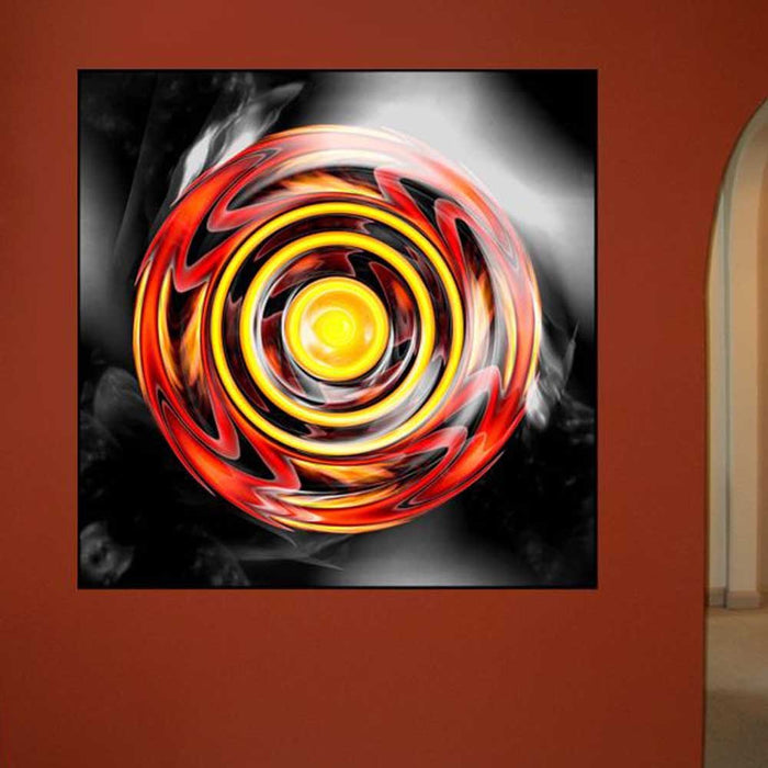 Sun Star Reflective Disk Wall Decal Installed | Wallhogs