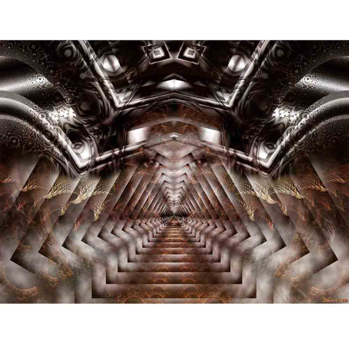 Tri-Particle Ring Tunnel Wall Decal Printed | Wallhogs