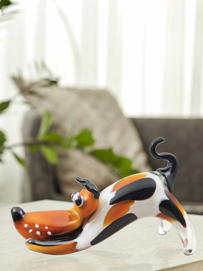 Zainy Dog Handcrafted Art Glass Figurine